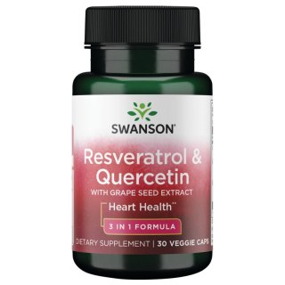 Swanson SWANSON Resveratrol + Kwercetyna (30 kaps.)