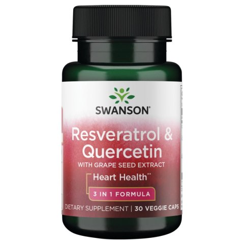 Swanson SWANSON Resveratrol + Kwercetyna (30 kaps.)