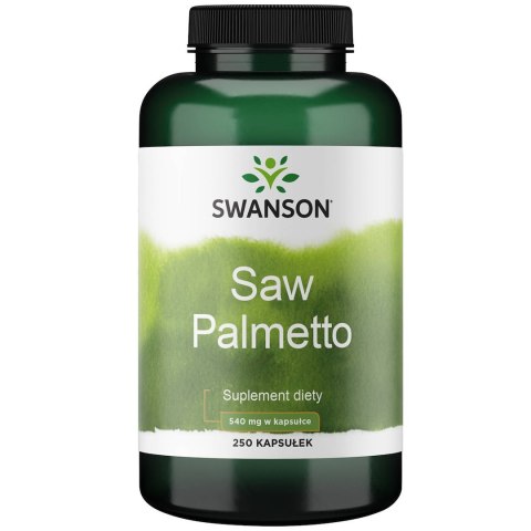 Swanson SWANSON Saw Palmetto 540 mg - Palma Sabałowa (250 kaps.)