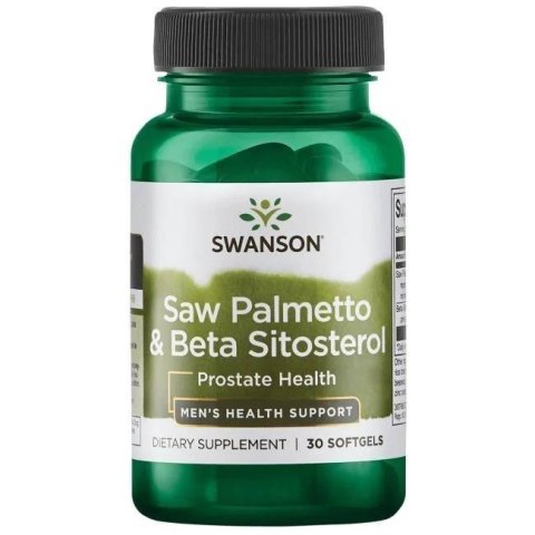 Swanson SWANSON Saw Palmetto & Beta-Sitosterol (30 kaps.)