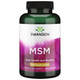 Swanson SWANSON Siarka MSM - Metylosulfonylometan 1000 mg (120 kaps.)