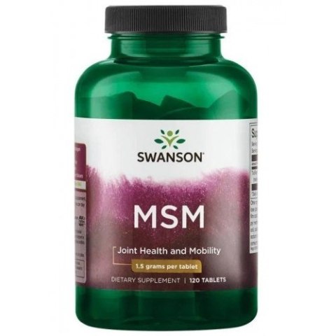 Swanson SWANSON Siarka MSM - Metylosulfonylometan TruFlex 1500 mg (120 tabl.)