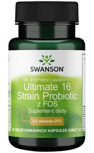 Swanson SWANSON Ultimate 16 Strain Probiotic z FOS (60 kaps.)
