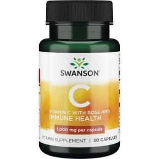 Swanson SWANSON Witamina C 1000 + dzika róża (30 kaps.)