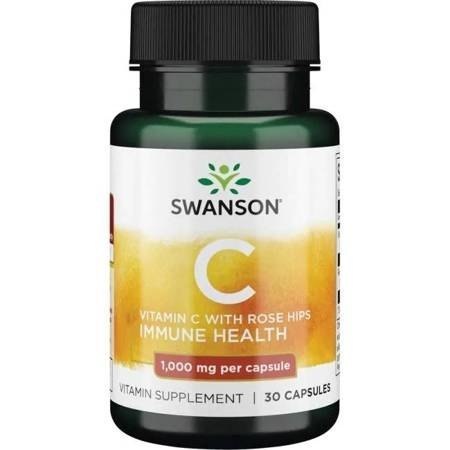 Swanson SWANSON Witamina C 1000 + dzika róża (30 kaps.)