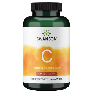 Swanson SWANSON Witamina C 1000 + dzika róża (90 kaps.)