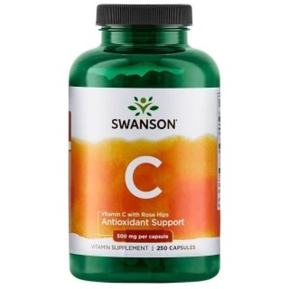 Swanson SWANSON Witamina C 500 + dzika róża (250 kaps.)