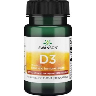 Swanson SWANSON Witamina D3 1000 IU (30 kaps.)