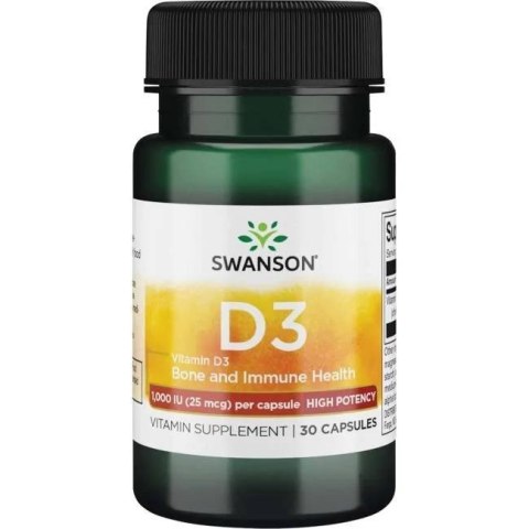 Swanson SWANSON Witamina D3 1000 IU (30 kaps.)