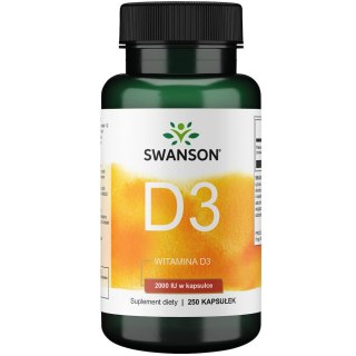 Swanson SWANSON Witamina D3 2000 IU (250 kaps.)