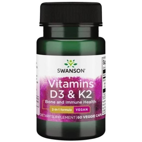 Swanson SWANSON Witamina K2 & D3 (60 kaps.)