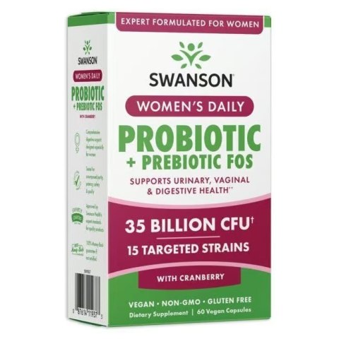 Swanson SWANSON Women's Daily Probiotic + Prebiotic (60 kaps.)