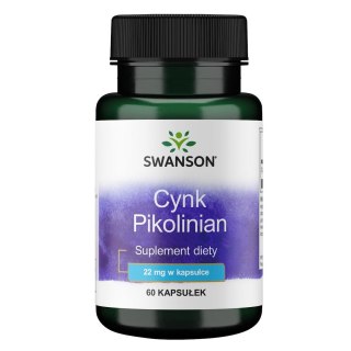 Swanson SWANSON Zinc Picolinate - Cynk Pikolinian 22 mg (60 kaps.)