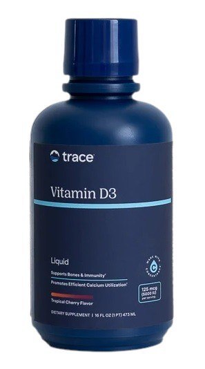 Trace Minerals TRACE MINERALS Liquid Vitamin D3 - smak wiśniowo-cytrusowy (473 ml)