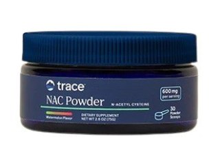 Trace Minerals TRACE MINERALS NAC Powder - N-Acetyl L-Cysteine - 600 mg, Watermelon flavor (75 g)