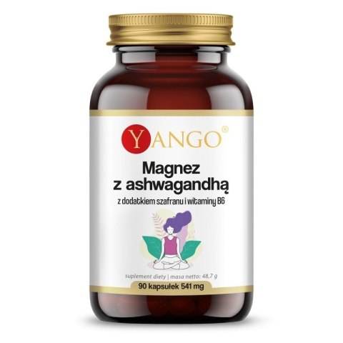 Yango YANGO Magnez z ashwagandhą z dodatkiem szafranu i wit. B6 (90 kaps.)