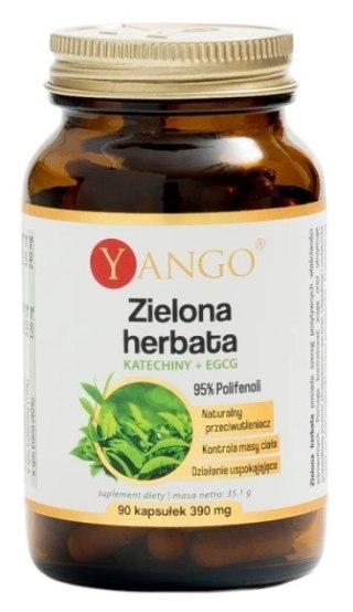 Yango YANGO Zielona herbata - 95% polifenoli - Katechiny + EGCG (90 kaps.)