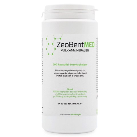 ZeolithMED ZEOBENTMED Mikronizowany Zeolit i Bentonit Detox (200 kaps.)