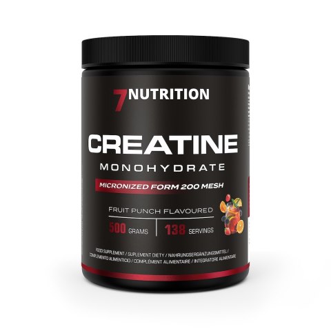 7Nutrition 7NUTRITION Creatine Monohydrate Fruit Punch - Monohydrat Kreatyny - smak owocowy poncz (500 g)