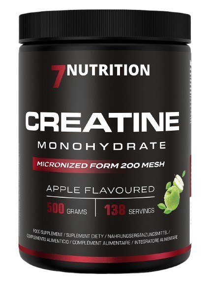 7Nutrition 7NUTRITION Creatine Monohydrate Green apple - Monohydrat Kreatyny - smak zielone jabłko (500 g)