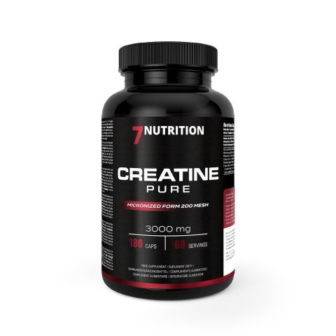 7Nutrition 7NUTRITION Creatine Pure - Mikronizowany monohydrat kreatyny (180 kaps.)