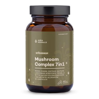 Aura Herbals AURA HERBALS Mycodrop, Mushroom Complex 7 w 1 (60 kaps.)