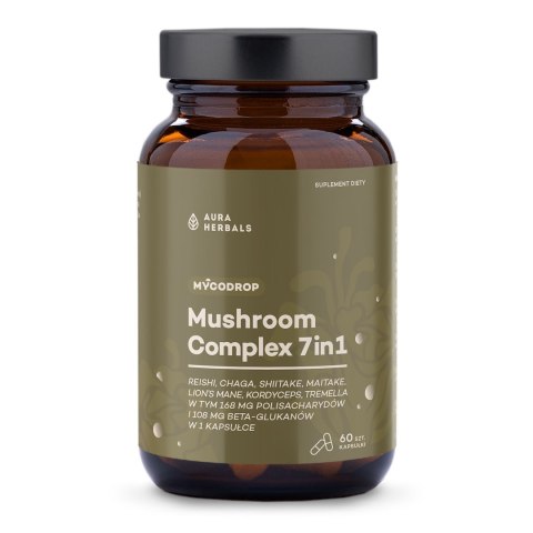 Aura Herbals AURA HERBALS Mycodrop, Mushroom Complex 7 w 1 (60 kaps.)