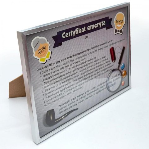 Certyfikat emeryta A4 z przywilejami - dyplom okolicznościowy