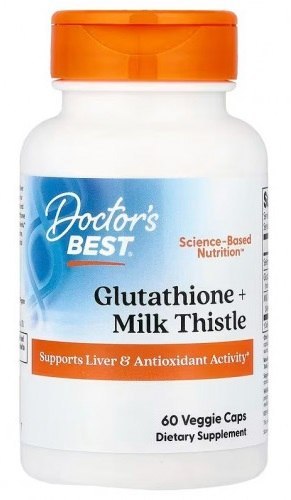 Doctor's Best DOCTOR'S BEST Glutathione + Milk Thistle - Glutation + ostropest plamisty (60 kaps.)