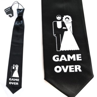 Krawat na wieczór kawalerski GAME OVER