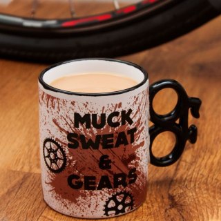 Kubek Rowerzysty MTB "Błoto i Pot" Uchwyt jak Rower