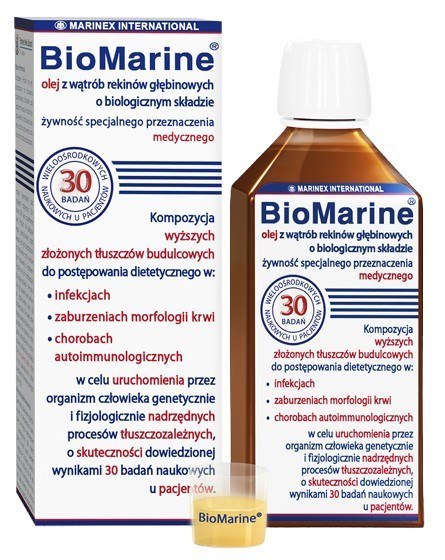 Marinex MARINEX BioMarine olej z wątrób rekinów głębinowych o biologicznym składzie (100 ml)
