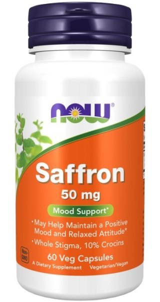 NOW Foods NOW FOODS Saffron Szafran 50 mg Szafran (60 kaps.)