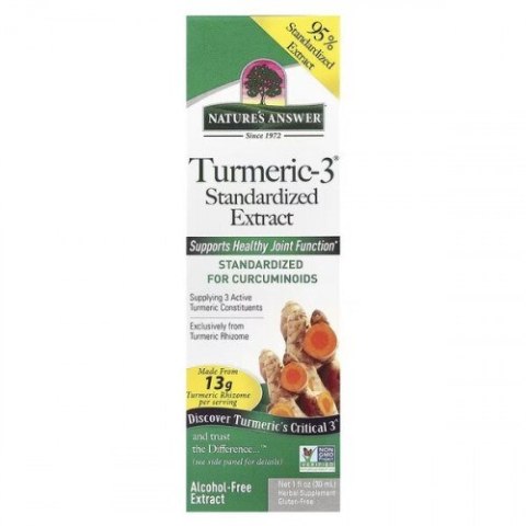 Nature's Answer NATURE'S ANSWER Turmeric-3, ekstrakt z kurkumy (30 ml)