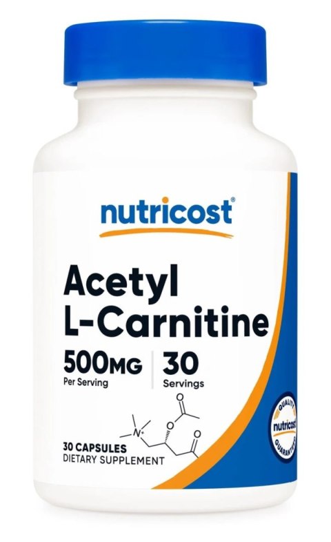 Nutricost NUTRICOST Acetyl L-Carnitine - Acetyl-L-karnityna 500 mg (30 kaps.)