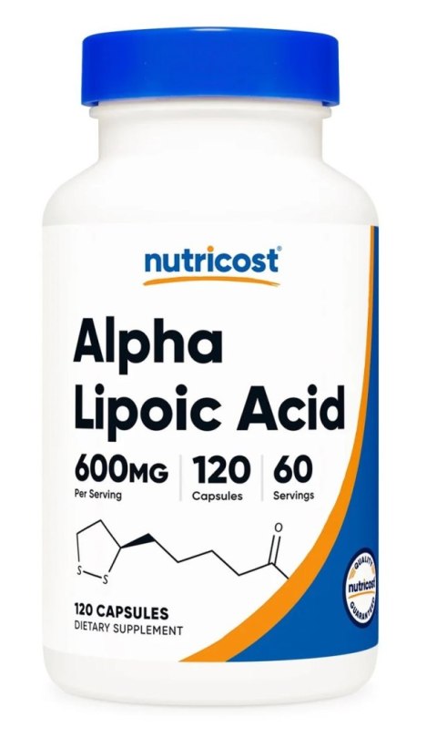 Nutricost NUTRICOST Alpha Lipoic Acid - Kwas alfa-liponowy 600 mg (120 kaps.)