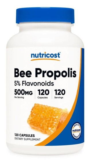 Nutricost NUTRICOST Bee Propolis 5% Flavonoids 500 mg - Propolis pszczeli standaryzowany (120 kaps.)