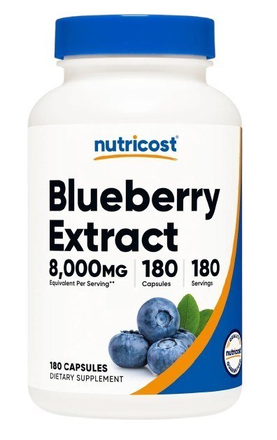 Nutricost NUTRICOST Blueberry Extract 50:1 - Ekstrakt z borówki (180 kaps.)