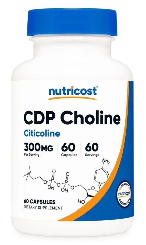 Nutricost NUTRICOST CDP Choline - Citikoline 300 mg - CDP Cholina - Cytykolina (60 kaps.)