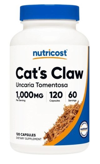 Nutricost NUTRICOST Cats Claw 1000 mg - Ekstrakt z czarciego pazura (120 kaps.)