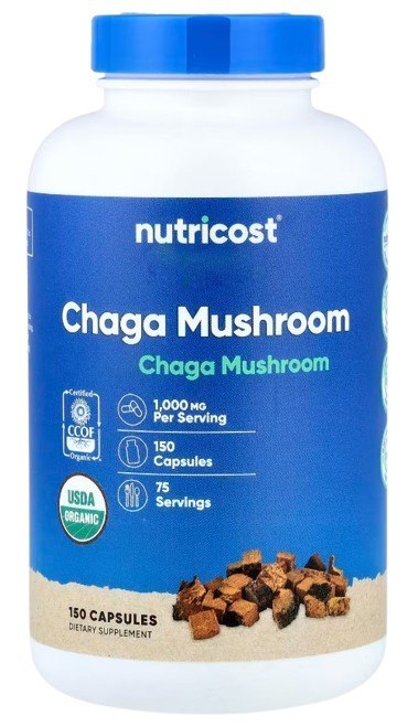 Nutricost NUTRICOST Chaga Mushroom - Grzyb Chaga (150 kaps.)