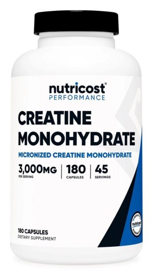 Nutricost NUTRICOST Creatine Monohydrate - Monohydrat kreatyny (180 kaps.)