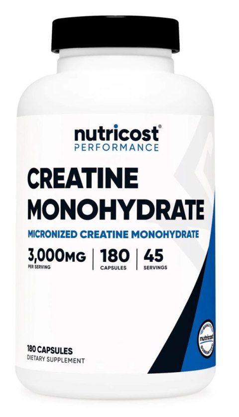 Nutricost NUTRICOST Creatine Monohydrate - Monohydrat kreatyny (180 kaps.)