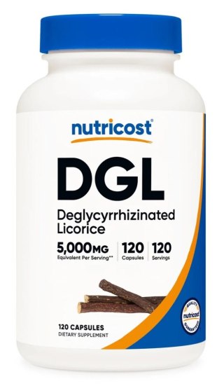 Nutricost NUTRICOST DGL - Deglicyryzowany ekstrakt z lukrecji (120 kaps.)
