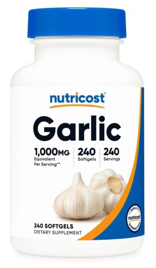 Nutricost NUTRICOST Garlic - Ekstrakt z oleju czosnkowego (240 kaps.)