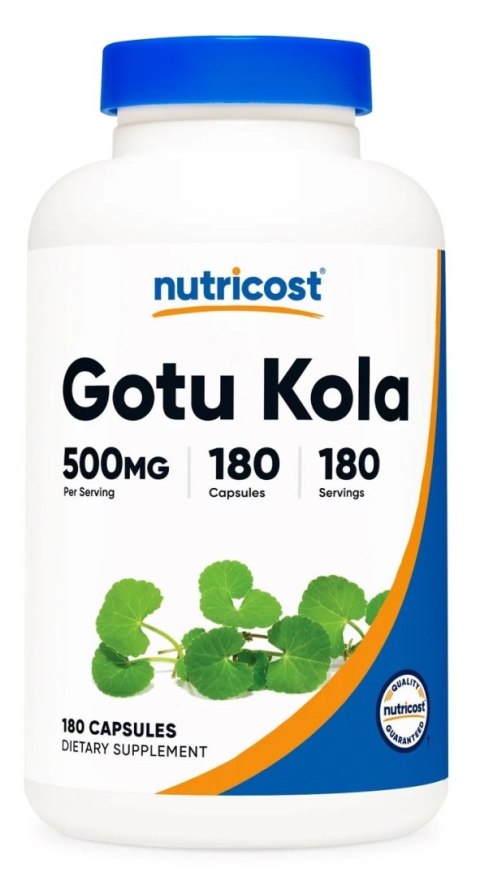 Nutricost NUTRICOST Gotu Kola - Ekstrakt z gotu kola 500 mg (180 kaps.)