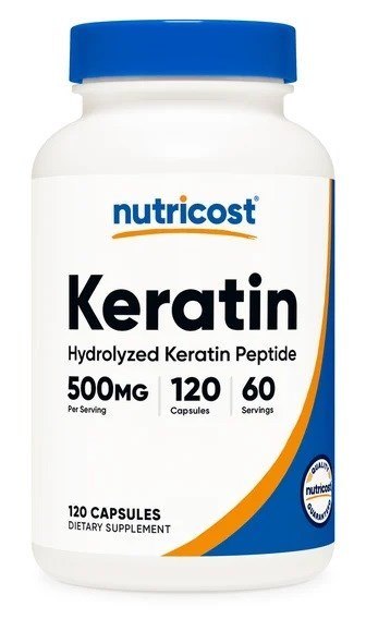 Nutricost NUTRICOST Keratin - Hydrolizowany peptyd keratyny (120 kaps.)