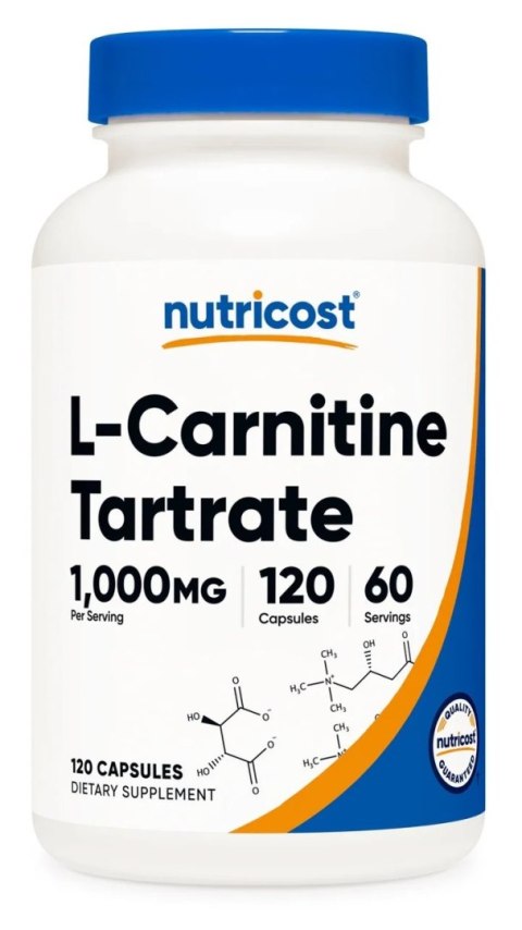 Nutricost NUTRICOST L-Carnitine Tartrate 500 mg - Winian L-karnityny (120 kaps.)