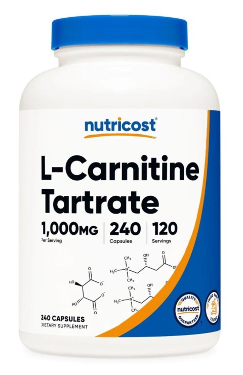 Nutricost NUTRICOST L-Carnitine Tartrate 500 mg - Winian L-karnityny (240 kaps.)