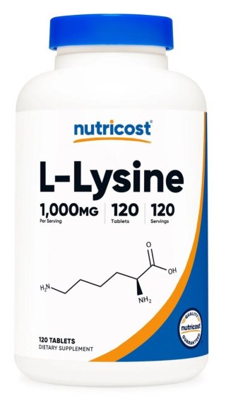 Nutricost NUTRICOST L-Lysine 1000 mg - L-lizyna (120 tabl.)